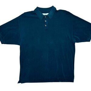 Tommy Bahama Dark Gray Silk Polo Shirt, Men's XL